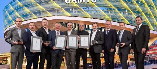 Unger Steel Team bei Preisverleihung des europäischen Stahlbaupreises